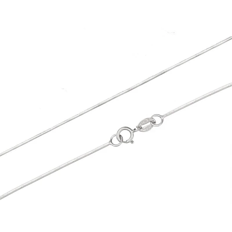 Collar De Cadena De Serpiente De Plata De Ley 925