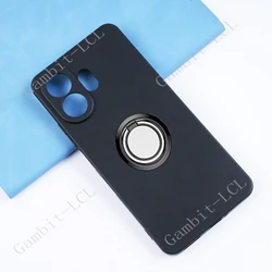 TPU Soft Cover with Back Ring Holder Bracket for NxtPaper 70 Pro (Ring Case Black)