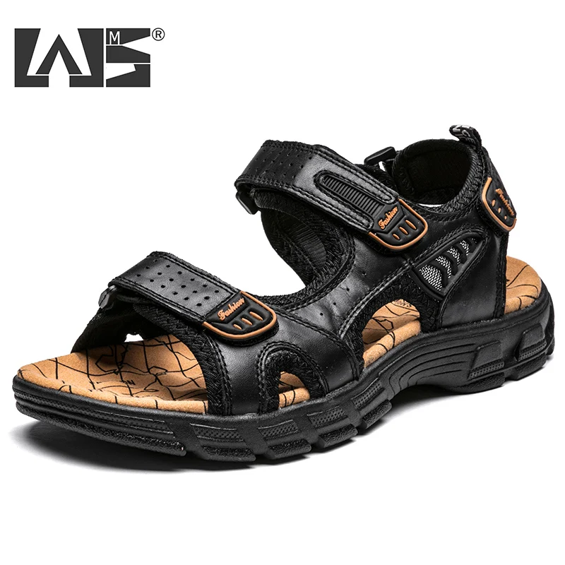 GenuineLeatherOutdoorSummerSandalsMenShoesBigSize46