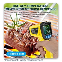 เมสเทค -50-800 ℃ เครื่องวัดอุณหภูมิอินฟราเรดแบบดิจิตอลหน้าจอสี LCD เครื่องวัดอุณหภูมิแสงพื้นหลังนาฬิกาปลุกเครื่องวัดอุณหภูมิแบบมือถือไพโรมิเตอร์ 3