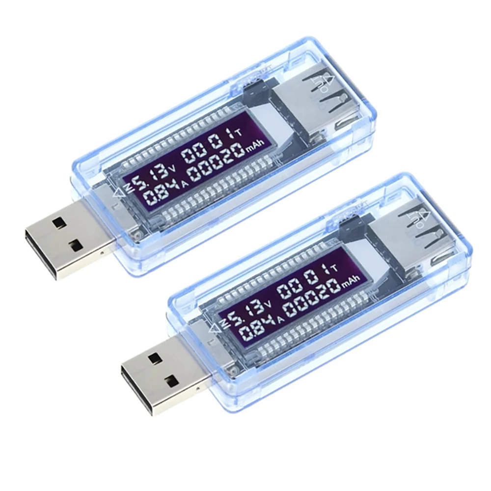 1PCS USB 충전기 테스터 전압계 전류계 전류 전압 테스터 KWS-V20/V21 LCD 디지털 디스플레이 전원 배터리 용량 감지기