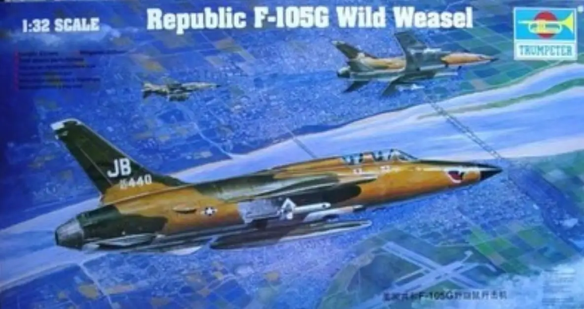 Trumpeter 1/32 Scale Republic F-105G Wild Weasel Plastic Model Kit 02202