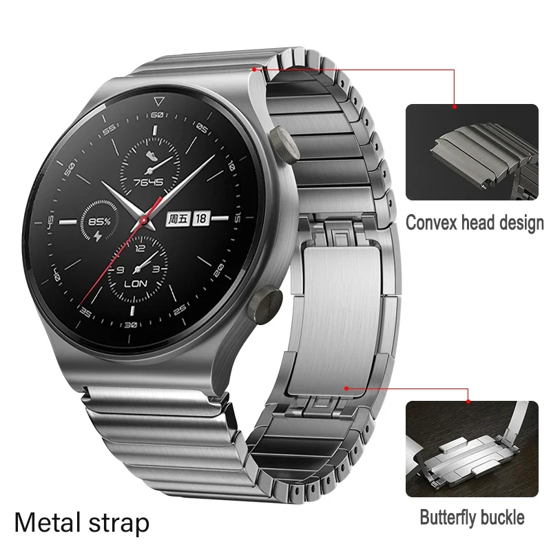 Elegant 22mm Metal Link Bracelet Watch Strap – Premium Quality Replacement Band