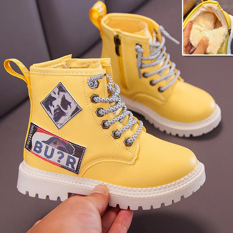 New Winter Children Boots Warm Casual Shoes Boys Shoes Zip