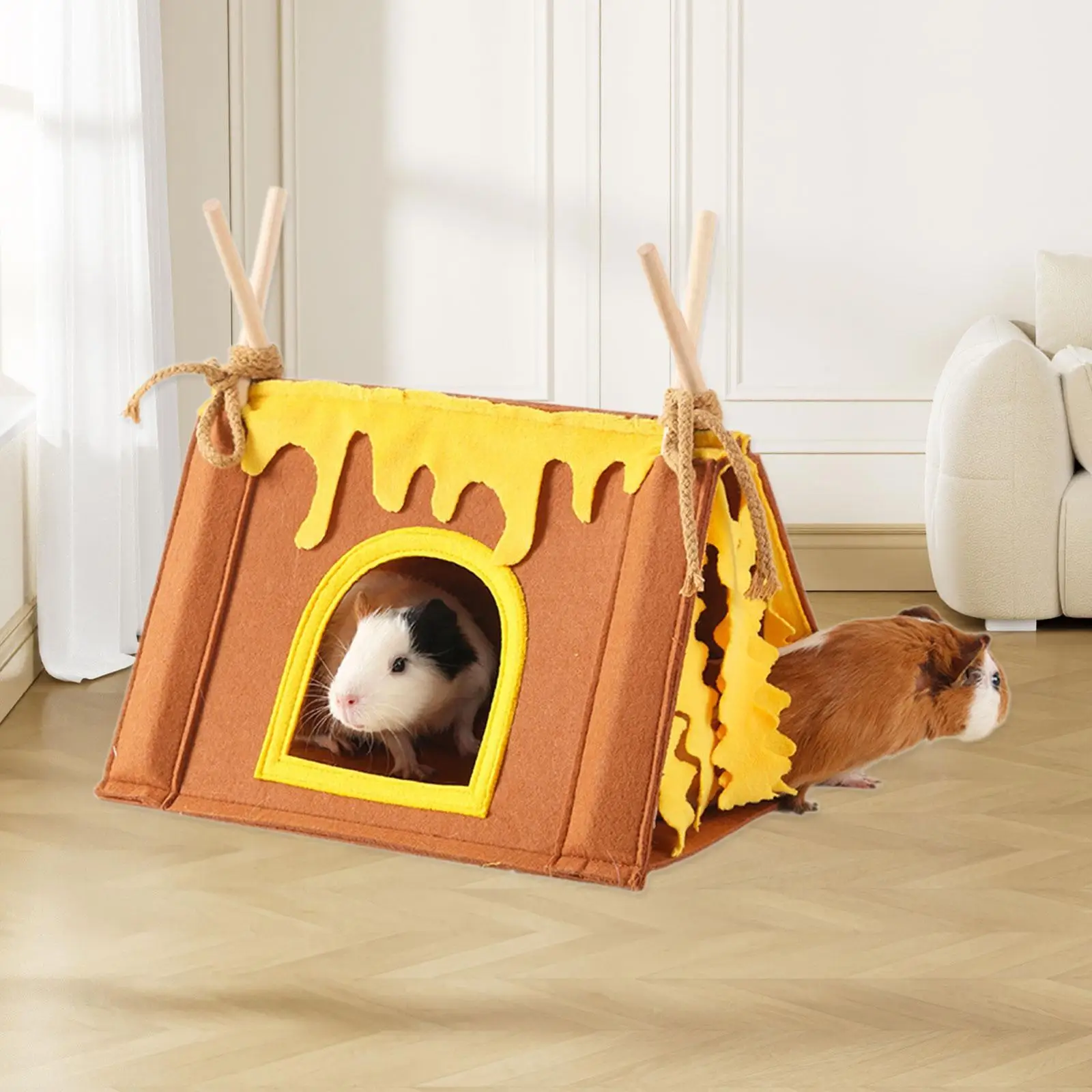 Hamster Hideout Tent Bed Habitats Warm Breathable Portable Hamster Nest for Ferrets Sugar Gliders Rats Hedgehogs Chinchilla