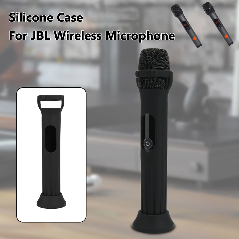 Silicone Case Mic Sleeves Microphone Case Anti-Rolling Protective Case for JBL Wireless Mic