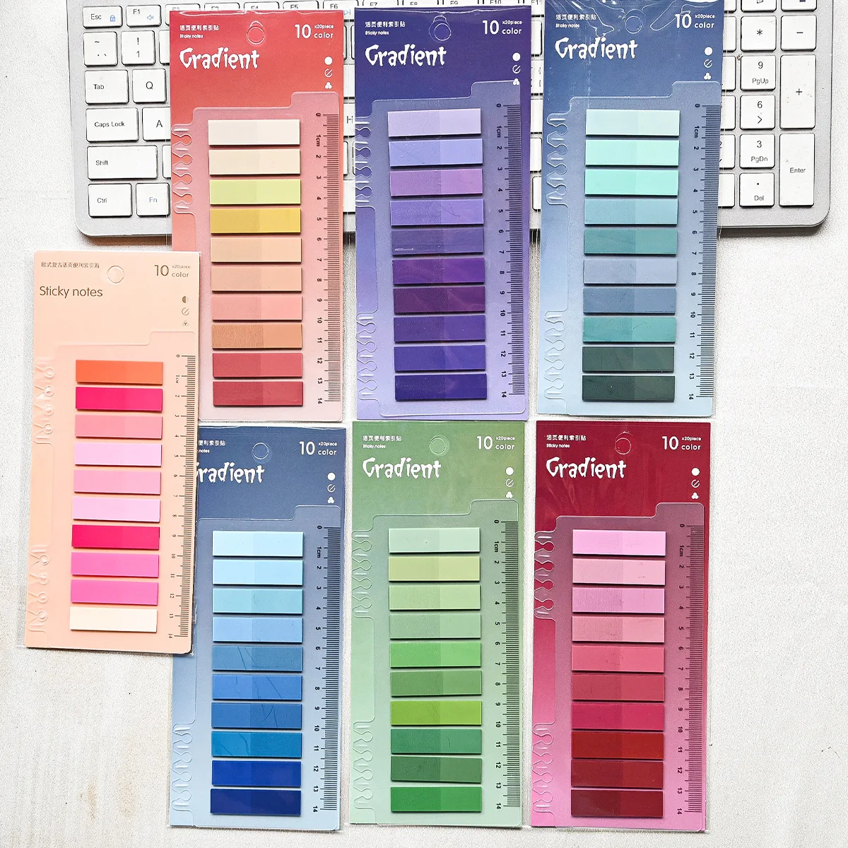 Colorful Transparent Index Memo Pads - Self-Adhesive Sticky Notes for Office & School Use (200 Sheets)