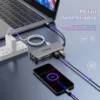 Forida USB Hub C 10Gbps Hub 9 IN 1 Docking Station RJ45 HDMI 4K30Hz 100PD Charging SD/TF Solt Adapter for Laptop Macbook 3