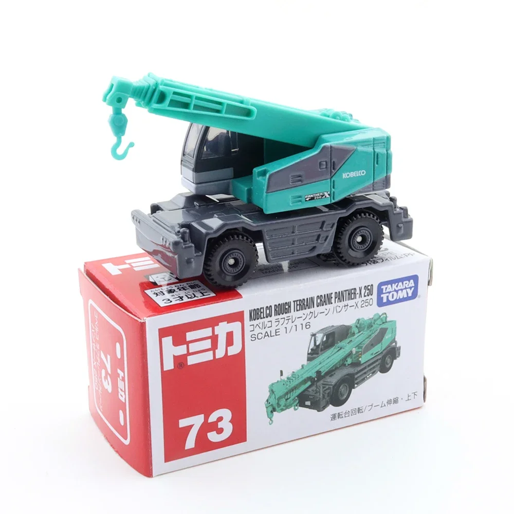 

Takara Tomy Tomica No.73 Kobelco Raugh Terrain Crane Panther-X 250 1:116 Diecast Automotive Model Ornaments Cas Toys Gift