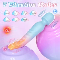2-in-1 AV Zauberstab Vibrator für Frauen Brustwarzen Brustmassagegerät G-Punkt Klitoris Vagina Stimulator Weiblicher Masturbator Sexspielzeug für Frauen ab 18 Jahren 2