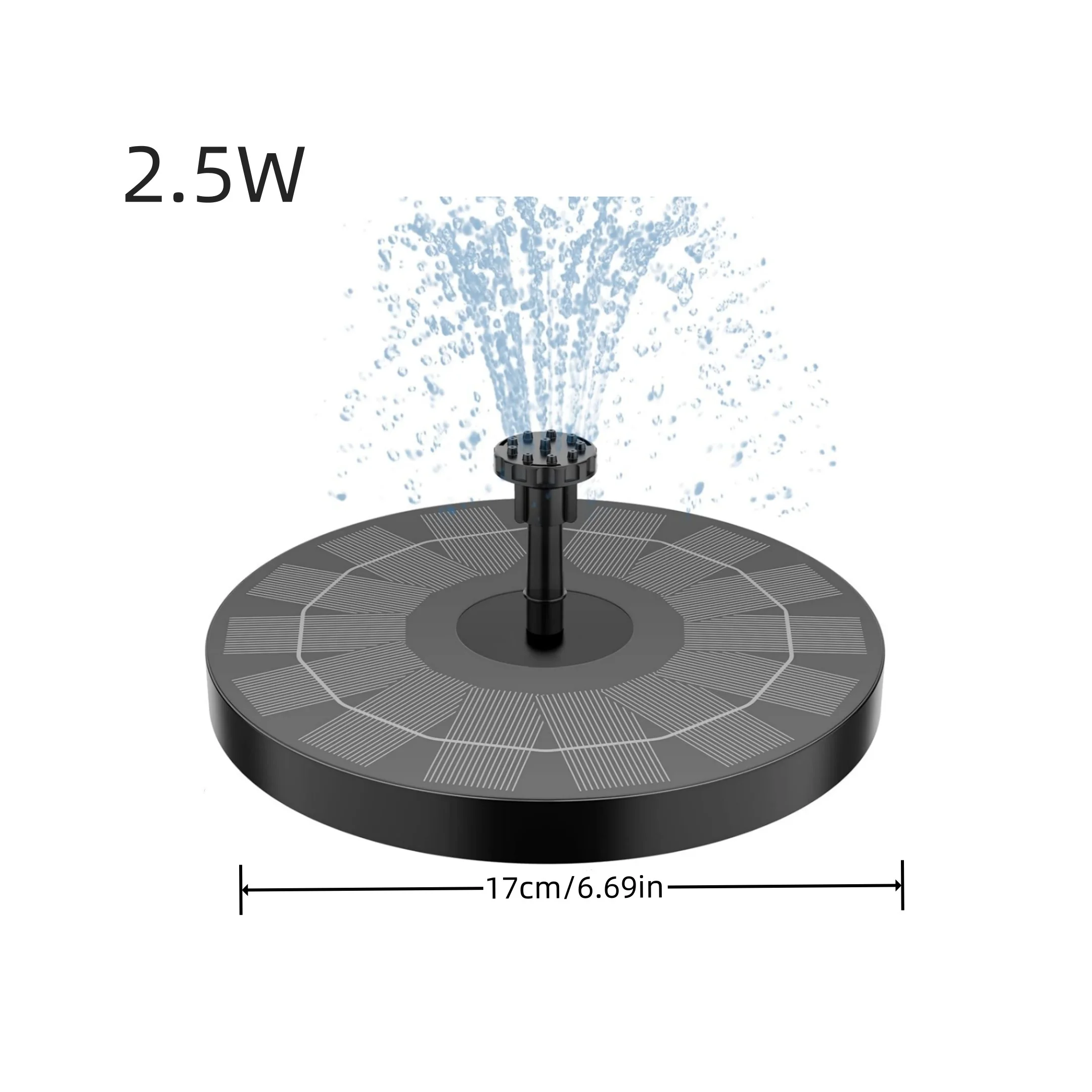 

1 шт. 5,5 Вт Солнечный фонтановый насос с 6 насадками и батареей 1500 мАч, 2,5 Вт Солнечный фонтановый насос для бассейна, набор для фонтана на солнечной батарее, Набор для творчества