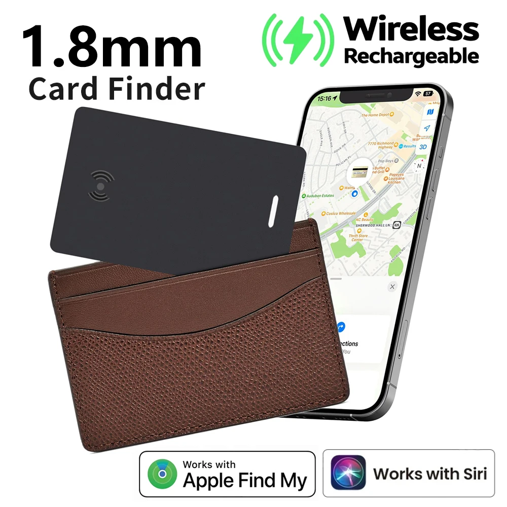 Wallet Anti-loss Card Location Tracker Card Smart Tag Work with Apple Find My App Slim Bluetooth Tracking Device Wireless Charge