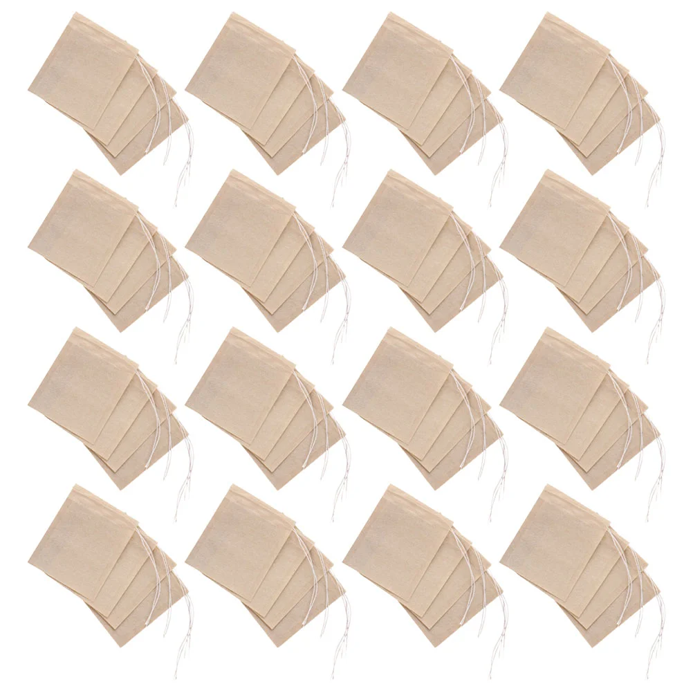 

200 Pcs Coffee Filter Bag Drawstring Bags Strainer Loose Leaves Sachets for Cardboard Organic Leaf Empty