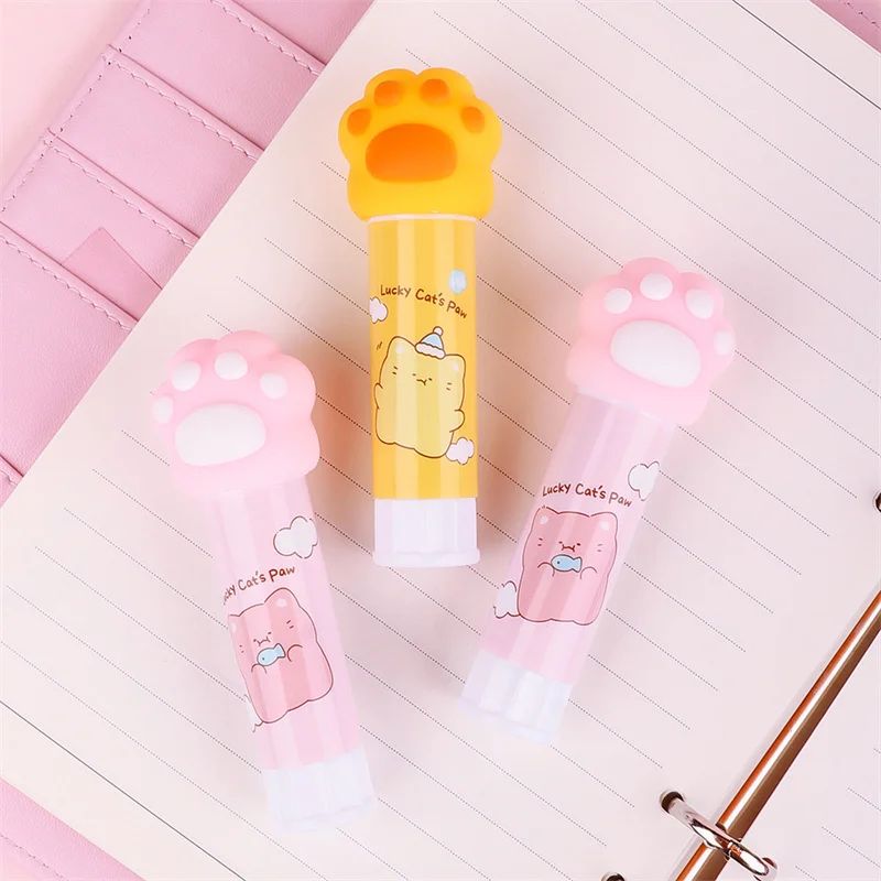 귀여운 고양이 발 솔리드 글루건 스틱, DIY 도구, 학생 수제 사무실 학교 용품, 24 개/로트