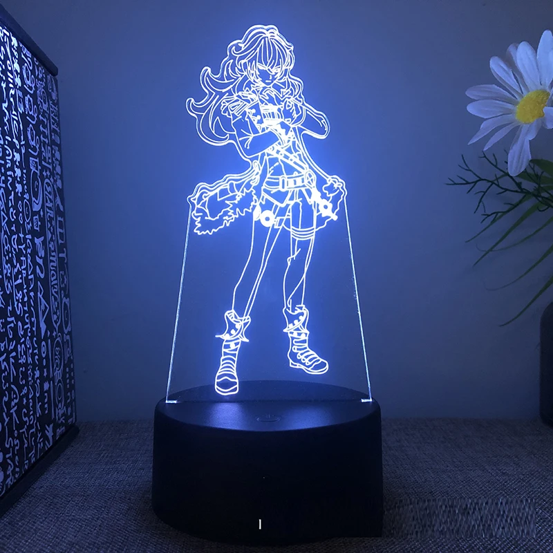 nursery night light Genshin Impact Account Yae Miko Kazuha Xiao Hu Tao Raiden Shogun 3d Led Lamp For Bedroom Manga Night Lights Anime Figure Luces star wars night light Night Lights