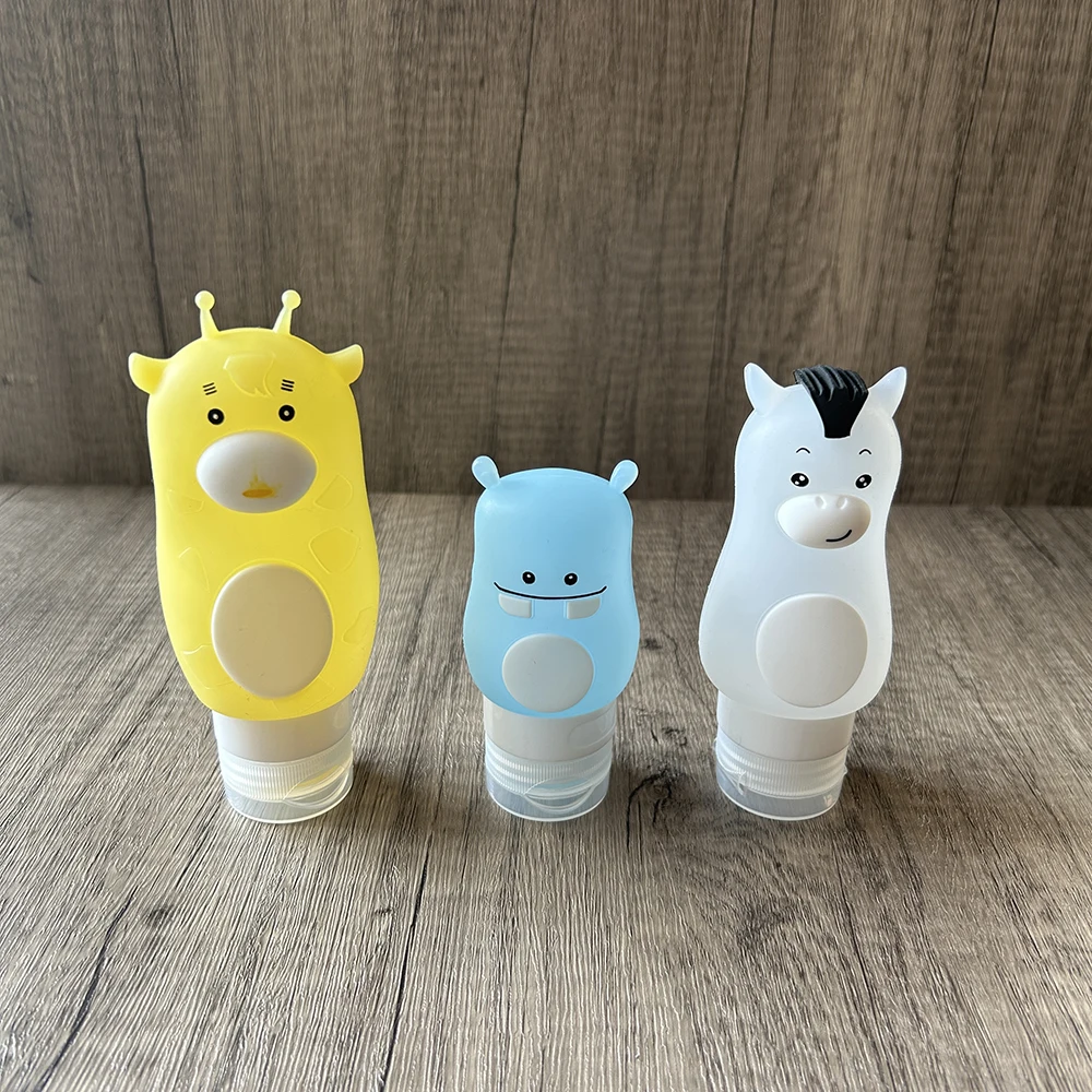 Leak-Proof Silicone Travel Toiletry Bottles - Refillable and Squeezable, BPA-Free