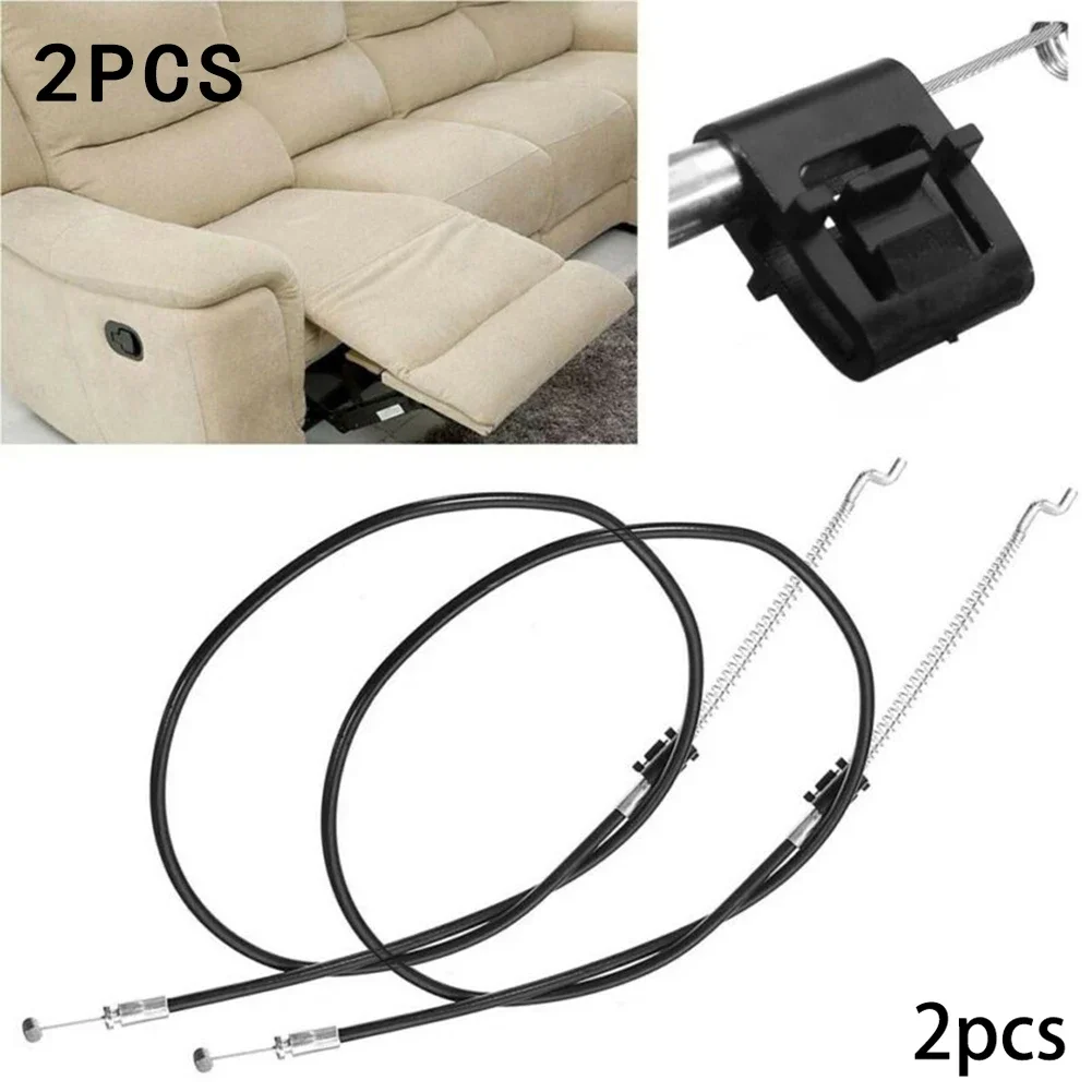 Recliner Handle Cable 2 PC Recliner Replacement Cable HQ Metal Recliner Sofa Handle Cable Couch Chair Release Lever Replacement 93CM