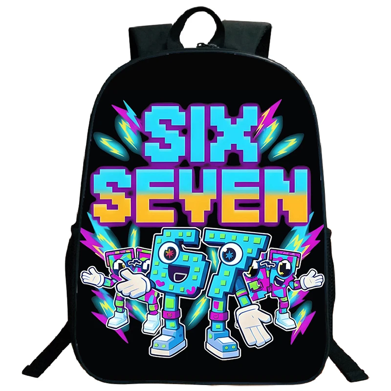 Steal A Brainrot 67 Six Seven Zaino per bambini, zaino da viaggio per studenti, per ragazzi e ragazze, con design divertente, borse da scuola leggere - immagine 5