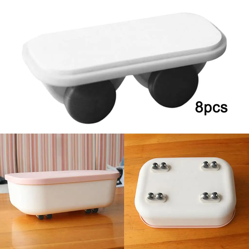 8/Set Swivel Casters Universal Drawer Storage Box Trolley Directional Roller