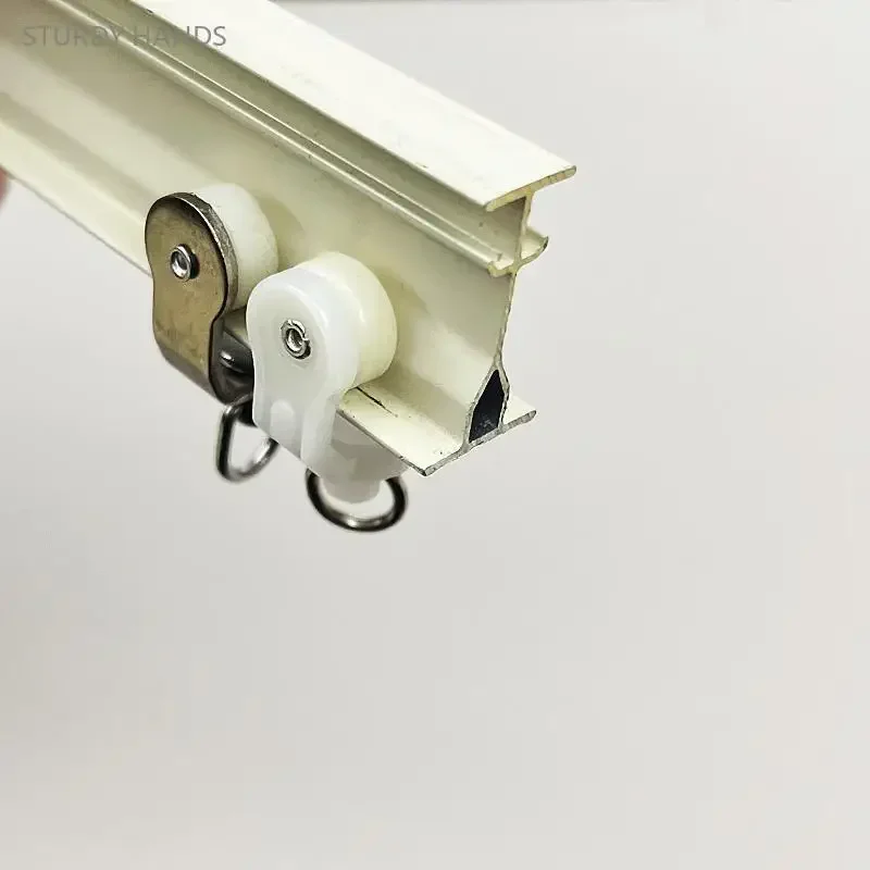 30PCS stainless steel old-fashioned curtain pulley straight rail curved rail hook wheel window decoration hardware
