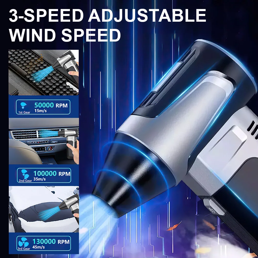 130000RPM Mini Violent Blower Portable Turbo Jet Fan Handheld High Speed Air Blower Dust Cleaner Car PC Keyboard Cleaning Tool 3