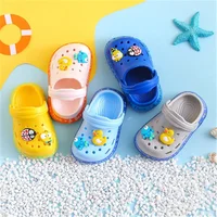 Children New Cute Cartoons Kids Mules Clogs Summer Garden Beach Slippers Sandals Cave Hole Baby Shoes For Boys Girls 3