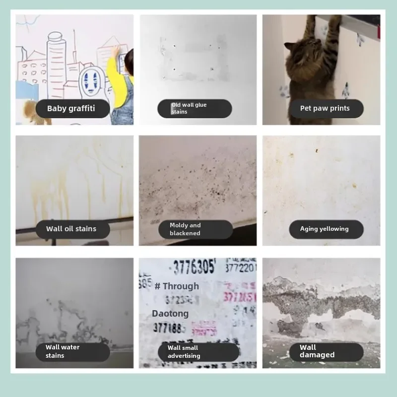 Portable Wall Self-Spray Paint Latex White Interior Wall Paint Net Taste Environmental Protection Repair