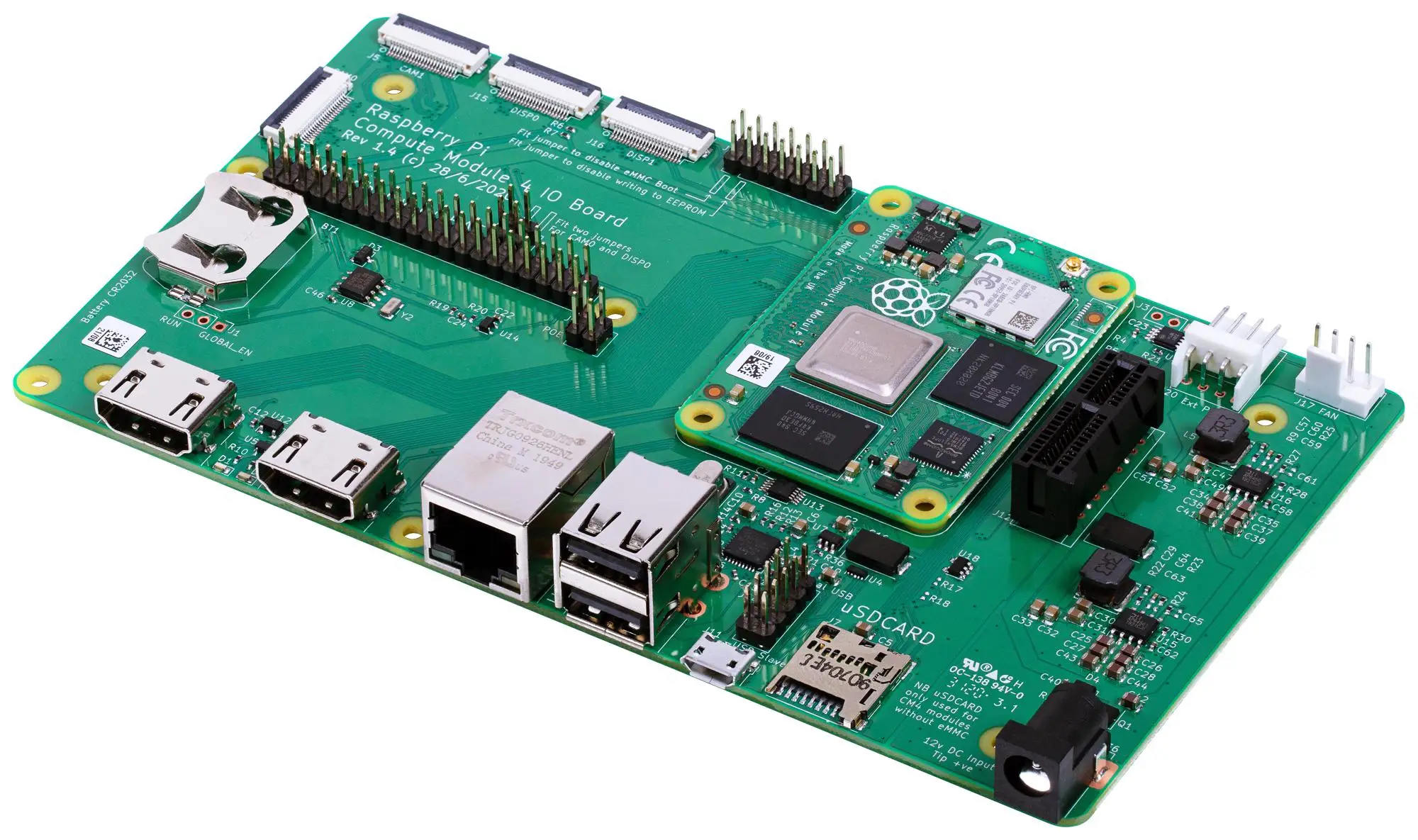 

RASPBERRY-PI CM4IO Compute Module, 4 I/O Board, Raspberry Pi, BCM2711, ARM Cortex-A72