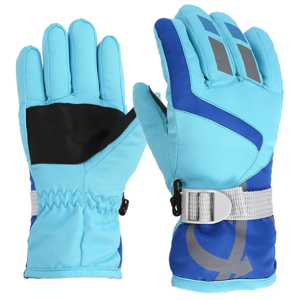 Winter Snow Warm Gloves for Children Aged 3-7 Years Thicken Warm Skiing Mittens Kids Boys Girls Ski Snowboard Windproof Gloves