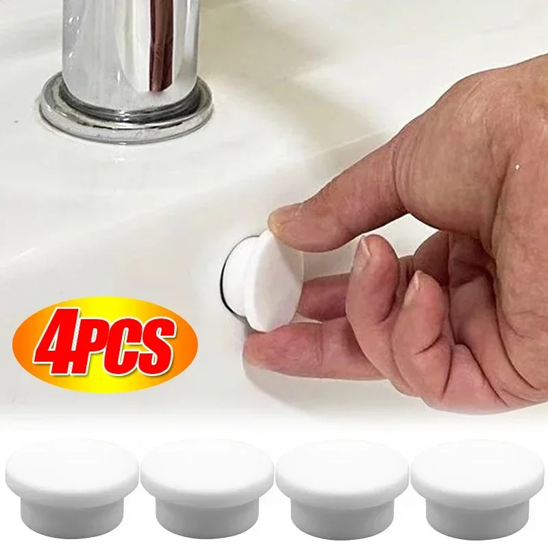 

1/4PCS Wash Basin Overflow Cover Kitchen Bathroom Sink Hole Basin Trim Plug Remplacement Bath Drain Cap Overflow Ring Covers