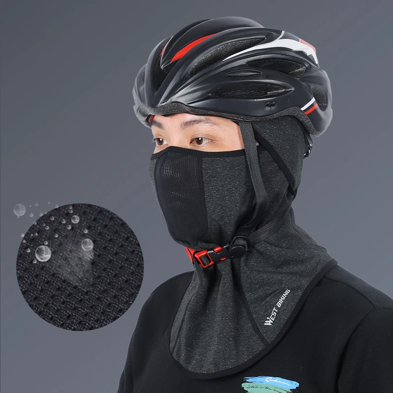 WEST BIKING Autumn Winter Cycling Headgear Balaclava Fleece Thermal Windproof Full Face Mask Outdoor Sports Ski Running Bike Cap