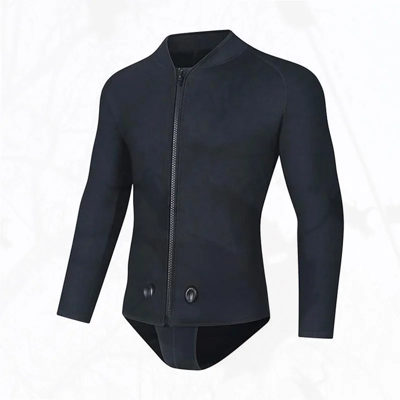 3MM Neoprene Hooded Wetsuit Men Two Pieces Separate Set Diving Suit Scuba Spearfishing Surfing Deepwater Thermal Swimsuit