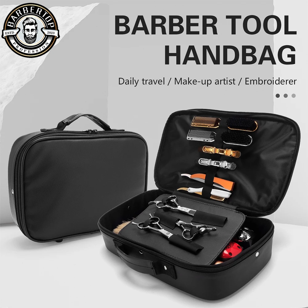 

Barber Clipper Bag Salon High-capacity Storage Bag Black Carrying Travel Organizer Trimmer Box Holder Hairdressing Tool