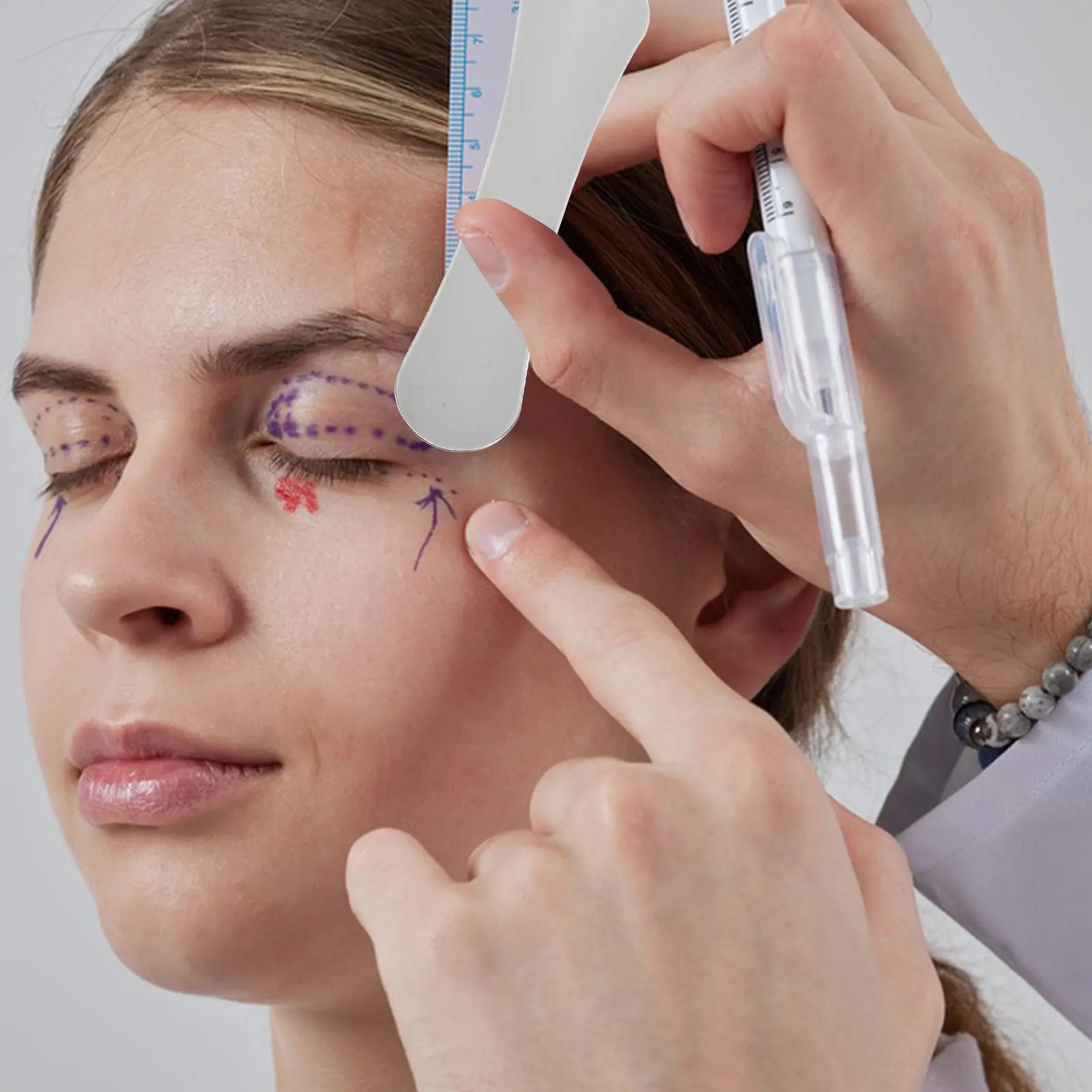 전문가용 스테인리스 스틸 눈꺼풀 보호대 (아이라이닝 및 눈꺼풀 보호용) 안정적인 아이라이너 세척 플레이트 (뷰티 살롱용)