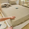 100% Polyester Fitted Sheet Stripe Style Bed Cover Skin-friendly Mattress Cover Sabanas Adults Kids Bed Sheets (No Pillowcase) 4