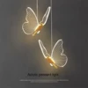 Bedside butterfly chandelier art small chandelier bedroom home decoration bedside lamp modern simple study room art acrylic 1