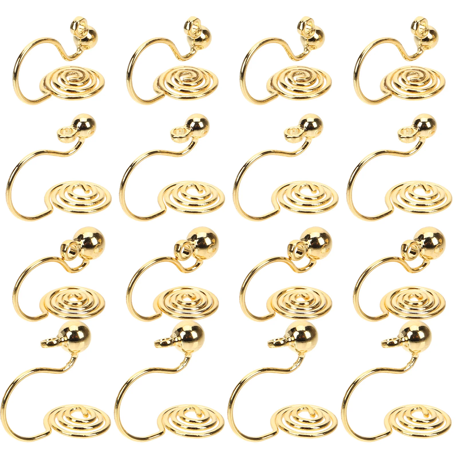 

16 Pairs Ear Jewelry Making Materials Convert Pierced Earrings Clip Metal Decorative Clip-on Clips