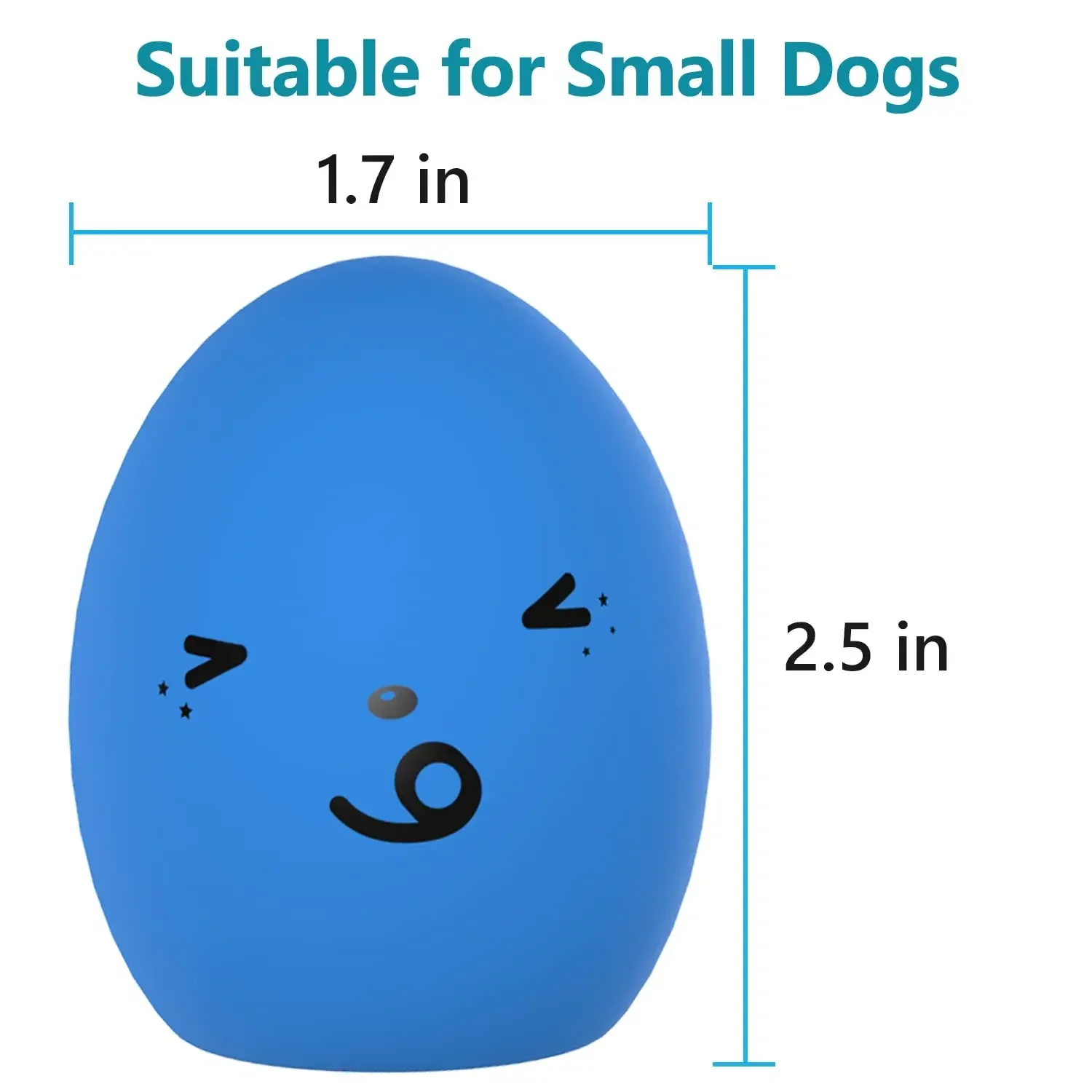 Set 6 Extra Small Squeaky Toys for Dogs Small Puppy Tiny Dogs Natural Rubber (Latex) Complies with Same Safety Standards As Children’