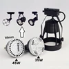 PAR30 LED E27 Track Light Bracket Base 2-Wires Rail Ceiling Lamps Holder Clothing Store Living Room Replaceable Spotlight Socket 3