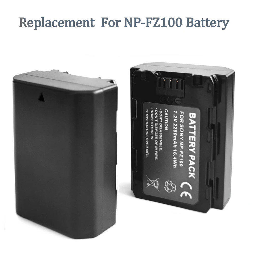 Batteria 2280Mah Np-Fz100 Npfz100 Per Fotocamera Sony Alpha A7 Iii,A7M3,A7R Iii,A7Rm3,A9,Ilce 9,A7R3,7 Rm3, A6600,A9M2,A7R4,A7S3, A77C