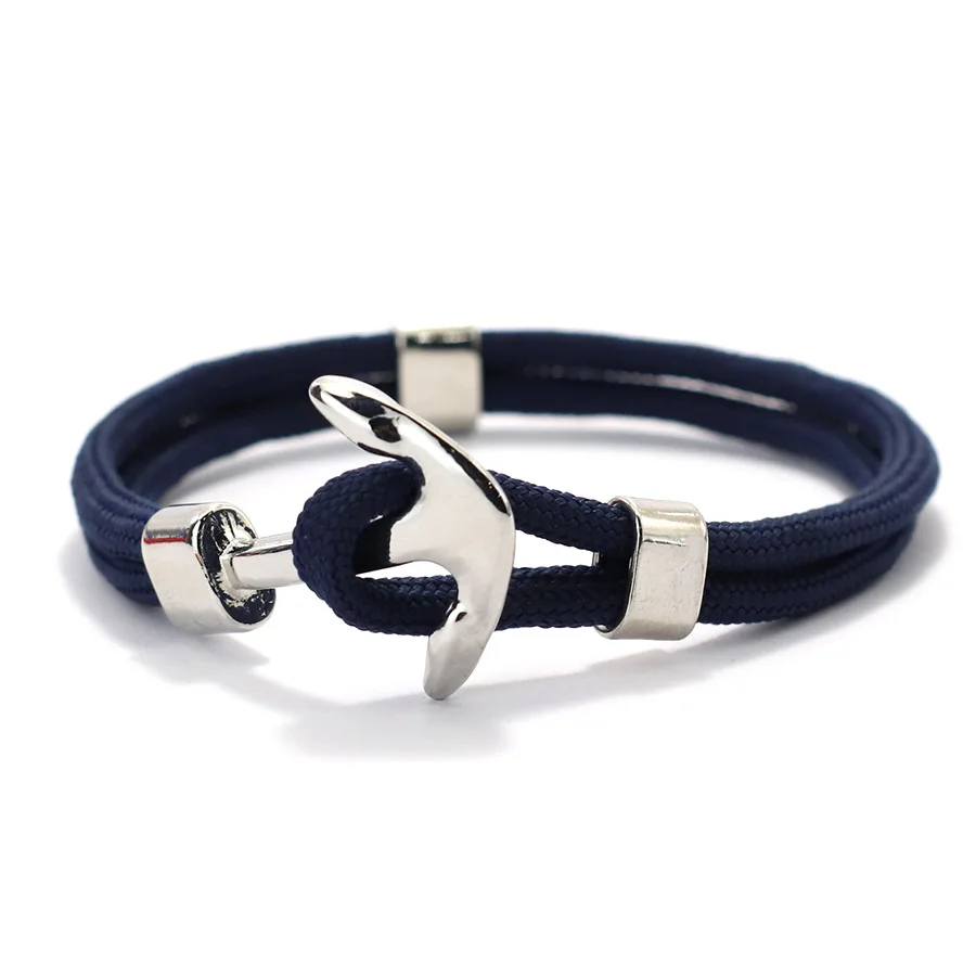 Noter Marine Stil Anker Armband Für Männer Handgemachte Paracord Armband Outdoor Surfen Nautischen Wrap Seil Armband Pulseria Homme – Detail 9