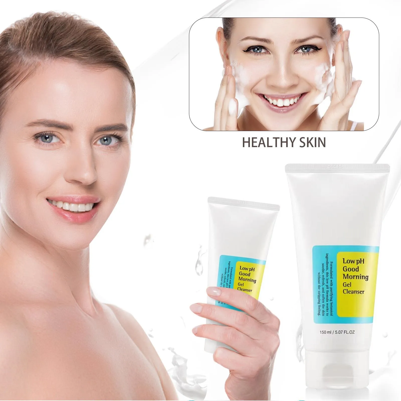 1pc Low PH Good Morning Gel Cleanser Daily Mild Face Cleanser Sensitive Skin BHA Tea Tree Oil PH Balancing Korean Skincare