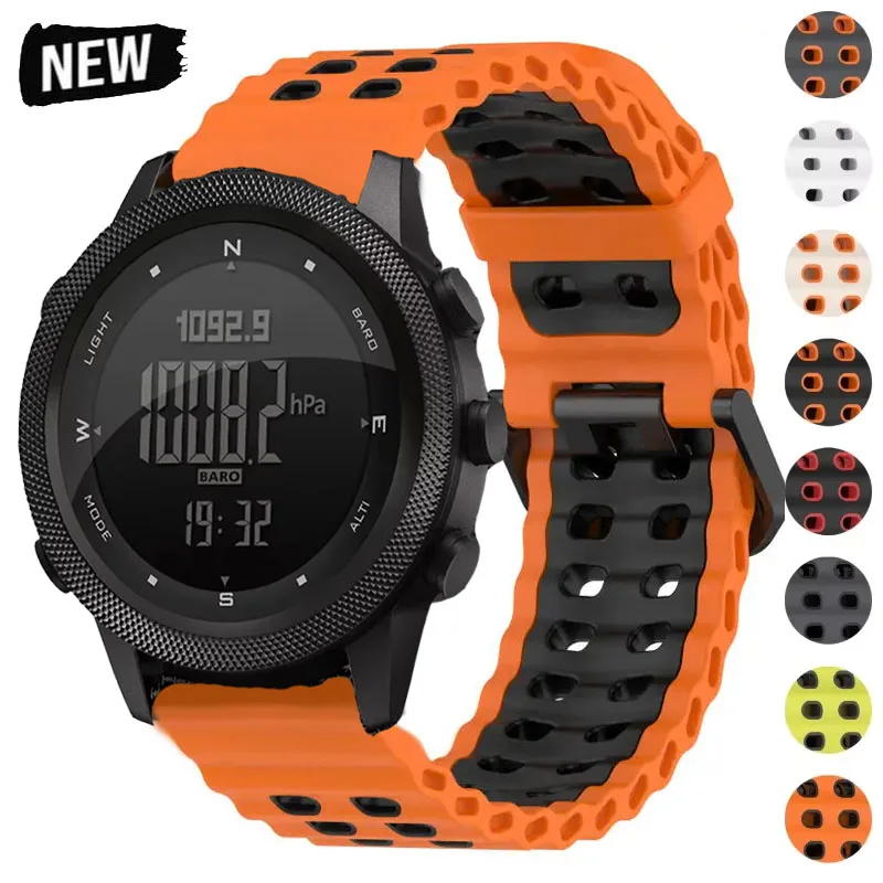 Breathable 22mm Silicone Watch Strap - Versatile and Stylish Replacement Band