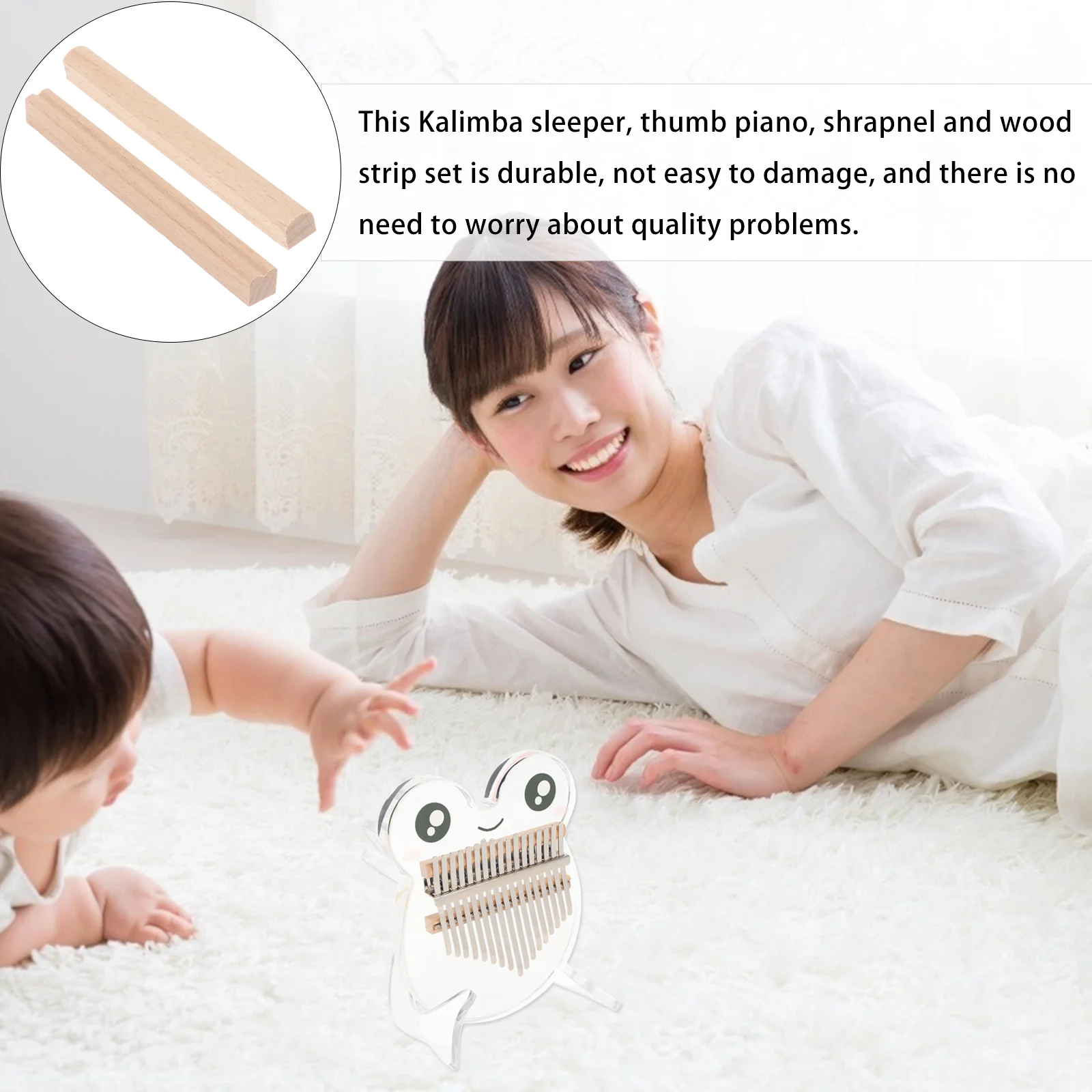 6 Pcs Multifunction Kalimba Sleepers Bridge for Thumb Piano Macrame Wall Hanging Durable Accessory