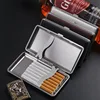 120mm Leather cigarette case Metal iron cigarette case Cigarette accessories 1