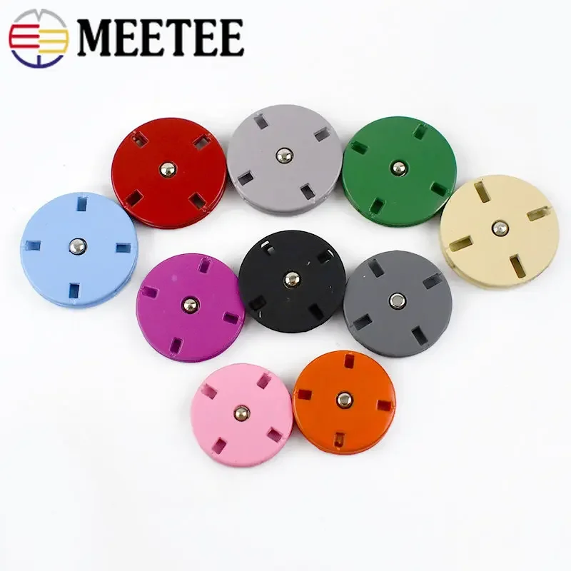 Meetee 10sets 10-25mm Metal Snap Buttons Invisible Fastener Press Button Clasp Coat Down Jacket DIY Garment Sewing Accessories 4
