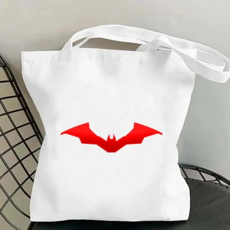 Batman-Man Women Canvas Shoulder Bag Female Tote Handbag Large Capacity Shopping Bags Fashion Girls Handbags Reusable Purse Gift 3