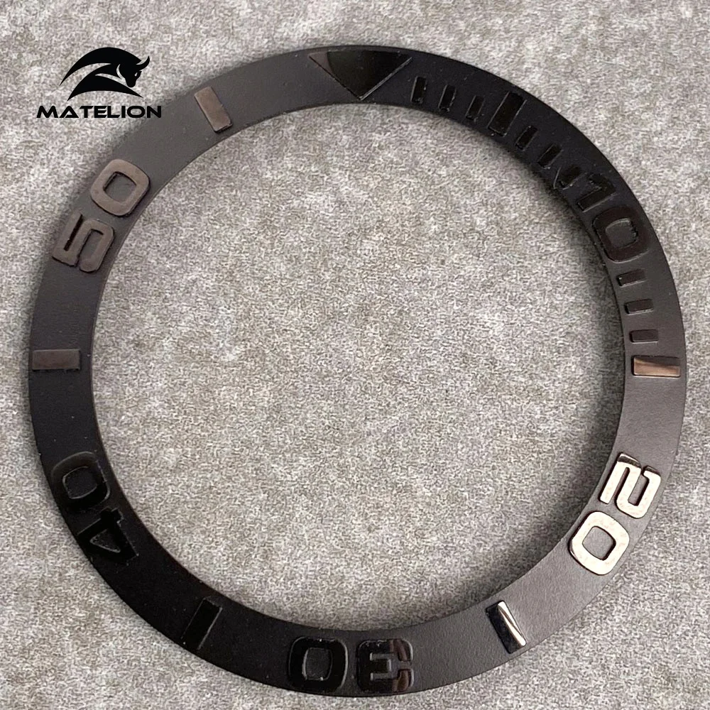 Ceramic Alloy Watch Bezel Insert Ring - 38mm Slope Fit for 40mm Watch Case, Men's Diving Watch Accessory