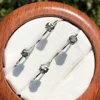 1 Pc Fengbaowu Natural Colombia Raw Rough Pyrite Iron Cross Ring 925 Sterling Silver Fashion Jewelry Gift For Women Men 1