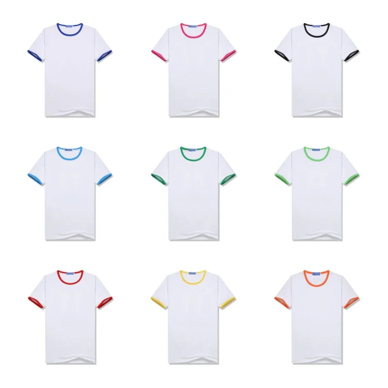 Sublimation Tshirt Blanks Short Sleeve Oversized Hip Hop Oneck Tee Tops Unisex Polyester T